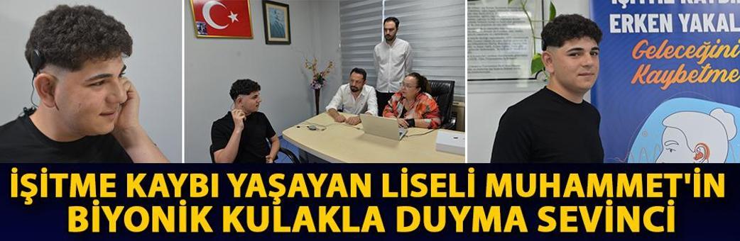 İşitme kaybı yaşayan liseli Muhammet'in biyonik kulakla duyma sevinci