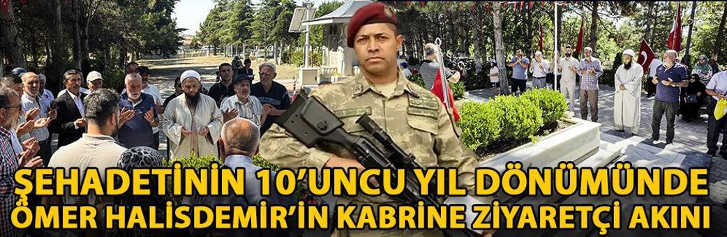 Şehadetinin 10’uncu yıl dönümünde Ömer Halisdemir’in kabrine ziyaretçi akını