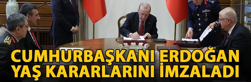 Cumhurbaşkanı Erdoğan, YAŞ kararlarını imzaladı