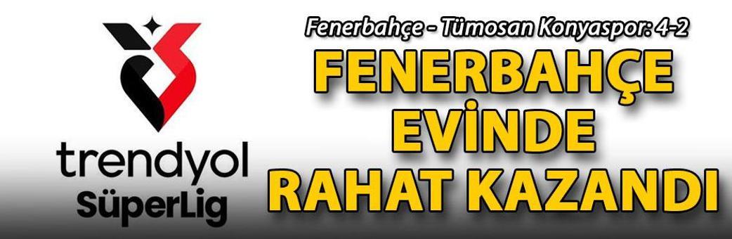 Fenerbahçe - Tümosan Konyaspor: 4-2