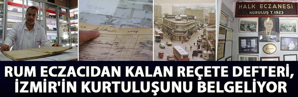 Rum eczacıdan kalan reçete defteri, İzmir'in kurtuluşunu belgeliyor