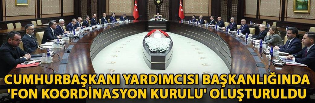 Cumhurbaşkanı Yardımcısı başkanlığında 'Fon Koordinasyon Kurulu' oluşturuldu