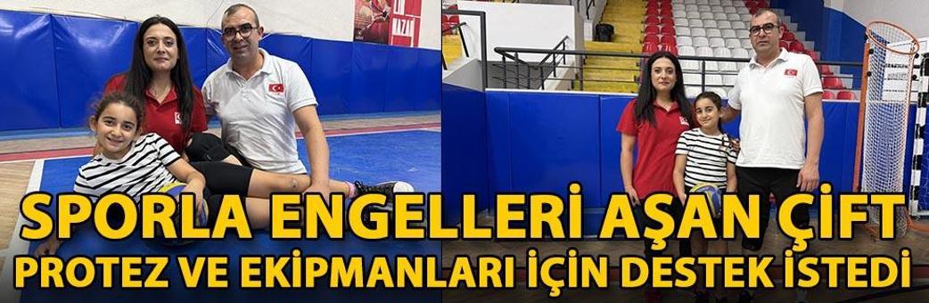 Sporla engelleri aşan çift, protez ve ekipmanları için destek istedi