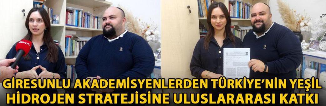 Giresunlu akademisyenlerden Türkiye’nin yeşil hidrojen stratejisine uluslararası katkı