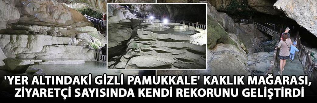 'Yer altındaki gizli Pamukkale' Kaklık Mağarası, ziyaretçi sayısında kendi rekorunu geliştirdi