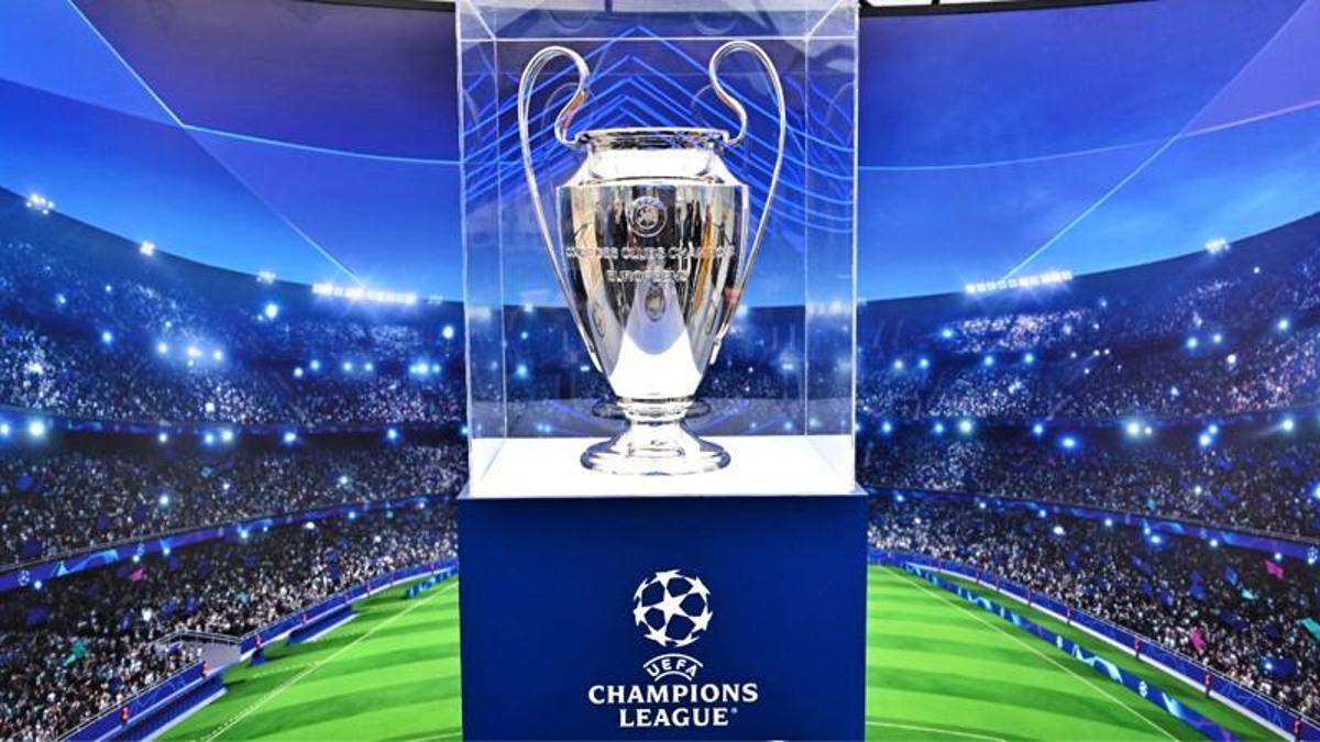 UEFA Champions League trophy on display in Istanbul