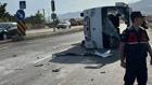 Mersin'de Rus öğrencileri taşıyan servis midibüsü devrildi: 17 yaralı