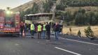 Denizli'de bariyerlere çarpan yolcu otobüsü yandı: 1'i bebek 8 ölü, 33 yaralı