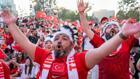 Los Angeles’ta Türk taraftarlar ABD galibiyetini kutladı