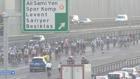 İstanbul’da bisiklet yarışı nedeniyle FSM Köprüsü'nde Ankara yönü trafiğe kapatıldı