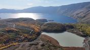 Nemrut Krater Gölü'nde sonbahar güzelliği