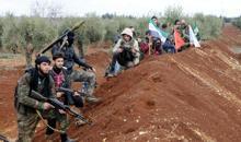 Azez'de Kürt savaşçılar, PYD'ye karşı