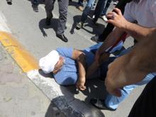 Servisçilerin eylemine biber gazlı müdahale