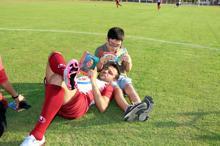 'Şöhretler karması' Tokat protokolüyle gösteri maçı yaptı