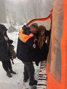 Yolcuların imdadına AFAD yetişti