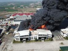 Hadımköy'de fabrika yangını