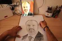 Kedi ve köpek maması getirene portre çizim bedava