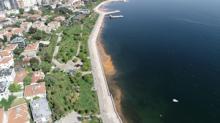 Şaşkına çeviren görüntü! Kadıköy sahili de turuncuya büründü