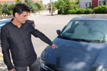 Öğretmenin aracına asitli saldırı