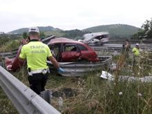 Korkunç kaza! Motor 10 metre uzağa fırladı