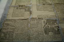 Tarihi paravanın astarından 19. yüzyıla ait Japon gazete kupürleri çıktı