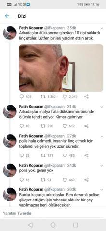 Gezgin Fatih Koparan'a dükkanının önünde sopalı saldırı