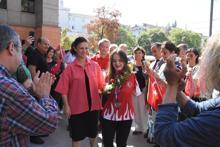 Dünya ikincisi Sümeyye, Eskişehir'de coşkuyla karşılandı