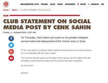 Enver Cenk Şahin'e, Barış Pınarı Harekatı'na verdiği destek nedeniyle Almanya'da tepki