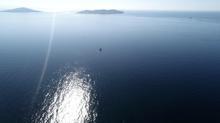 İstanbul'da depremlerle battı... Vordonisi adası havadan fotoğraflandı