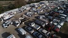 Bodrum'daki yediemin otoparkı kaçak göçmenlerin tekneleriyle marinaya döndü