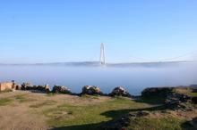 Yavuz Sultan Selim Köprüsü siste kayboldu