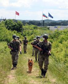 Yunanistan ve Bulgaristan sınırındaki 'Hudut Kartalları' bayramda görev başında