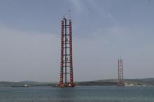 Çanakkale Köprüsü'nün ayaklarında zorlu mesai