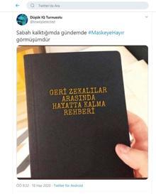 'Maskeye hayır' paylaşımları, maske duyarlılığına dönüştü