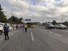 Eyüpsultan'da üst geçit çöktü