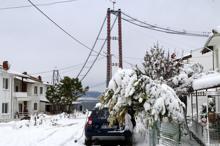 1915 Çanakkale Köprüsü'nde kar manzaraları