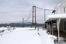 1915 Çanakkale Köprüsü'nde kar manzaraları