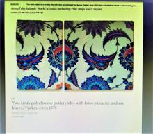 Adana'da 19 yıl önce soyulan caminin çinileri, Londra'da müzayededen çıktı