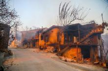 Manavgat'ta 4 noktada orman yangını