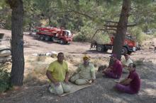 Marmaris'te 9 gün süren yangın kontrol altında, soğutma çalışması sürüyor