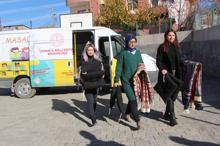 Masalbüs köy okulları için yollara düştü