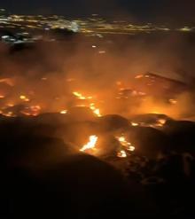 Şırnak kömür sahasında stoklanan kömürlerde yangın