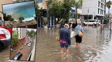 Muğla'da sağanak; oteli su bastı, deniz kahverengine döndü