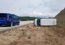 İşçi minibüsü devrildi: 9 yaralı