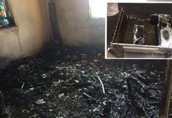 Klima patlayan ev kullanılamaz hale geldi