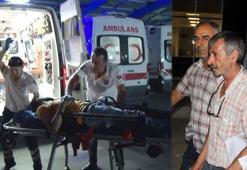 Levye ile saldıran oğlunu bıçakladı