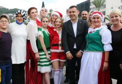 Alanya'da Noel pazarı kuruldu