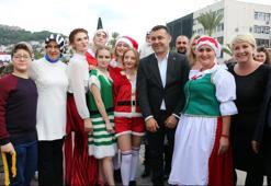 Alanya'da Noel pazarı kuruldu