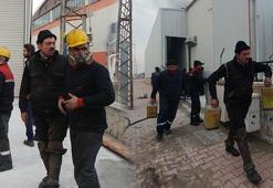 Tanker fabrikasında çıkan yangında, işçilerin dikkati faciayı önledi