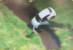 İngiltere’de nefes kesen polis takibi su kanalında son buldu